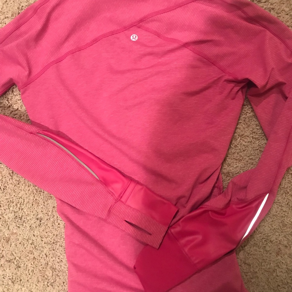 Lululemon 1/2 Zip Pink - Picture 2 of 5